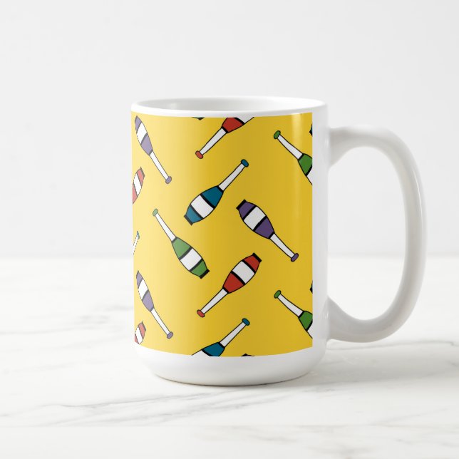 Mug Jaune de jonglerie de lancer de club (Droite)