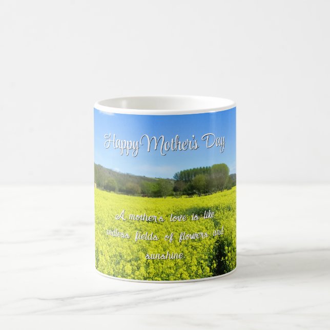 Mug Jaune et Bleu Bliss - Fête des Mères sur mesure (Centre)