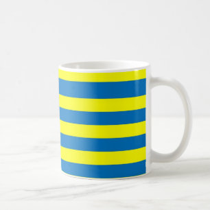 Mug Jaune et bleu vif rayé