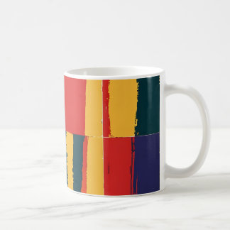 Mug jaune géométrique rouge et noir
