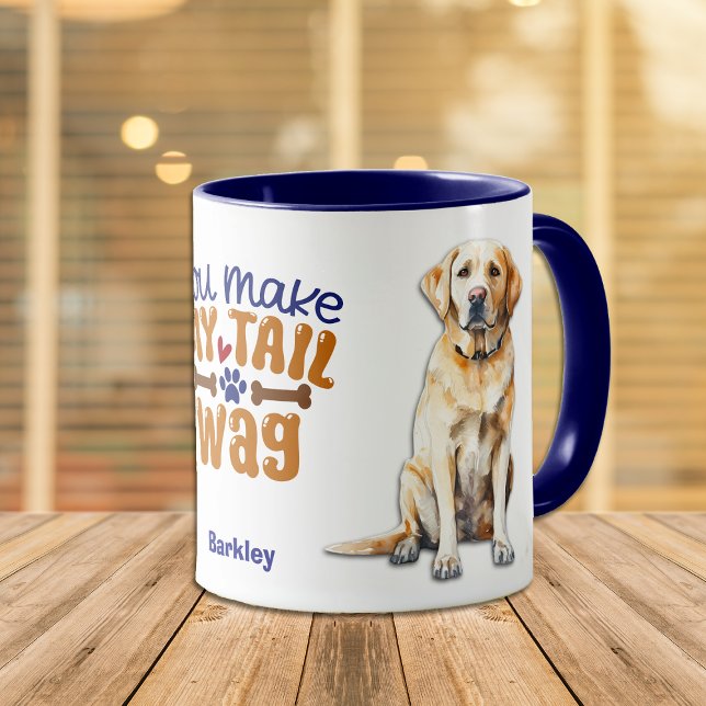 Mug Jaune Labrador Retriever Chien Vous Faites Ma Queu (Créateur téléchargé)