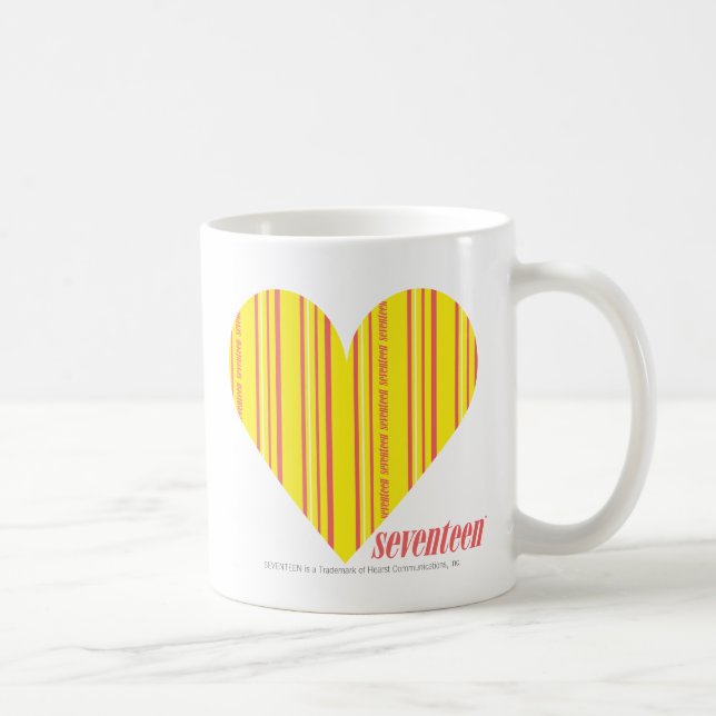 Mug Jaune mince 3 de rayures (Droite)
