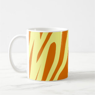 Mug Jaune - Tiger orange Motif sans couture