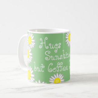Mug Jaune vert et blanc marguerite amusant dire