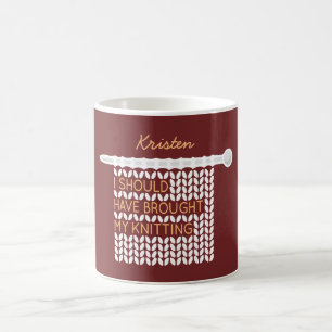 Mug J'Aurais Dû Apporter Mon Tricot - Blanc