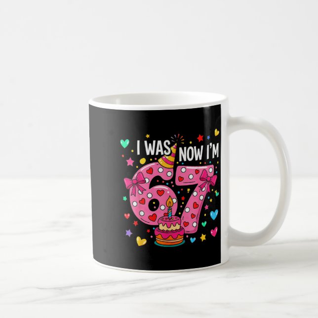 Mug J'avais 6 ans Maintenant j'ai 7 ans Gâteau à ruban (Droite)