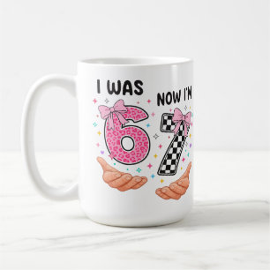 Mug J'avais 6 ans maintenant j'ai 7 ans jolis chiffres