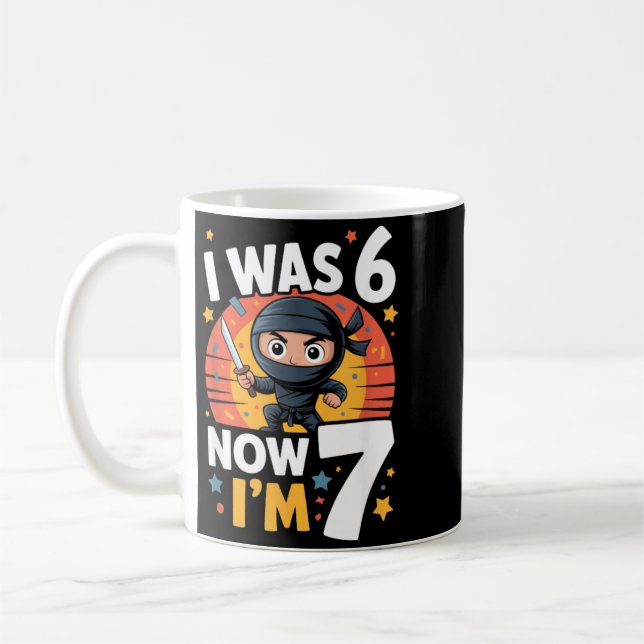 Mug J'avais 6 ans maintenant j'ai 7 ans Ninja Septième (Gauche)