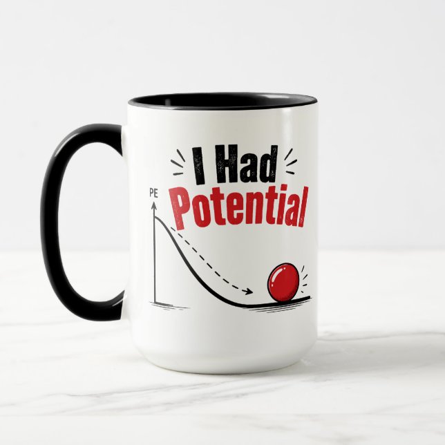 Mug J'avais de l'humour de physique potentiel (Gauche)