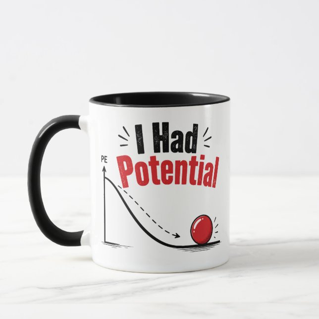 Mug J'avais de l'humour de physique potentiel (Gauche)
