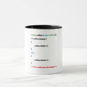 Mug Javascript Mug. Je suis un développeur de logiciel