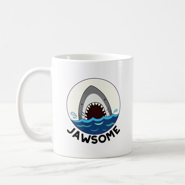Mug Jawsome Funny Shark Teeth Pun (Gauche)