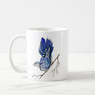 Mug Jay bleu d'oiseau de la forêt