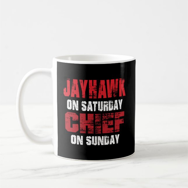 Mug Jayhawk Le Samedi Chef Le Dimanche Drôle Cadeau Ka (Gauche)