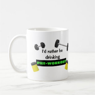 Mug Je boirais plutôt le gymnase drôle de PREWORKOUT