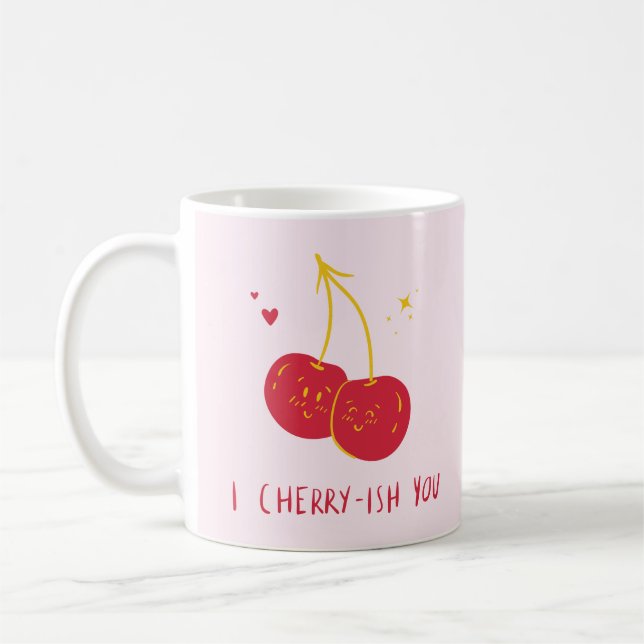Mug Je Cherry-Ish Vous Drôle Chose Puns Valentines Caf (Gauche)
