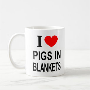 Mug Je ❤️ COCHONS DANS DES COUVERTURES JE SUIS AMOUREU