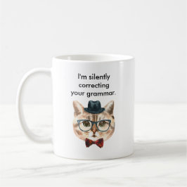 Mug Je corrige silencieusement ton chaton de grammaire