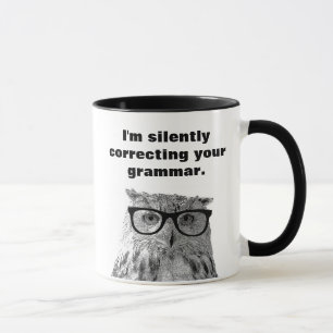 Mug Je corrige silencieusement votre chou de grammaire