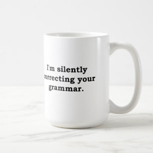 Mug Je corrige silencieusement votre grammaire