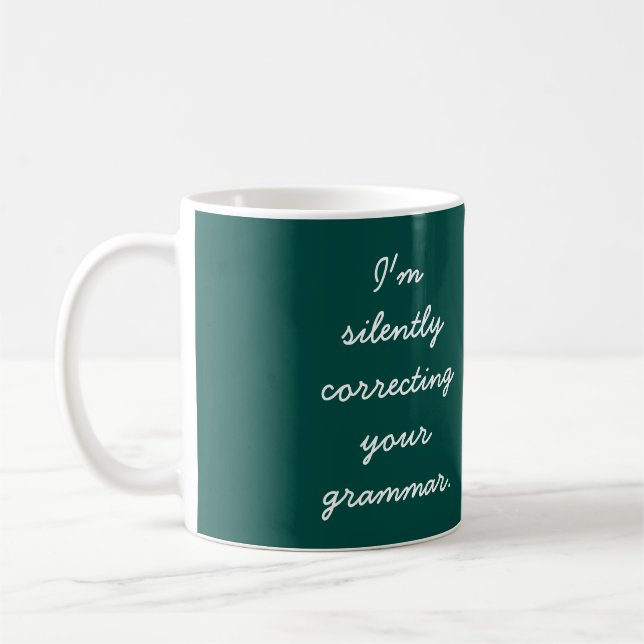 Mug Je corrige silencieusement votre grammaire (Gauche)