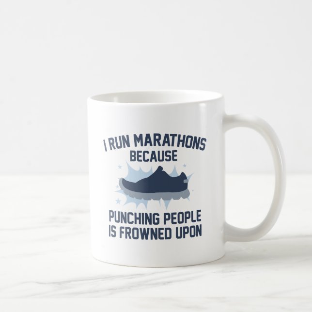 Mug Je Cours Des Marathons (Droite)