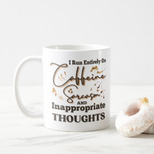 Mug Je Cours Entièrement Sur La Caféine Drôle Lover Ca