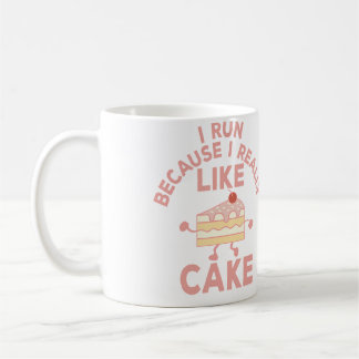 Mug Je cours parce que j'aime vraiment courir pour les