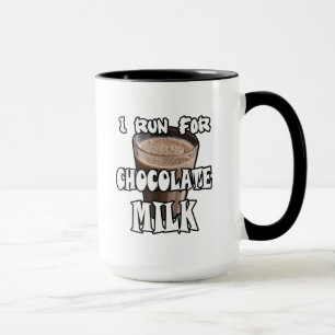 Mug Je cours pour le lait au chocolat