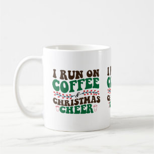 Mug Je cours sur café et Noël Cheer-Xmas