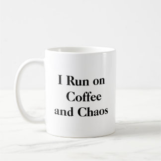 Mug Je cours sur du café et du chocolat