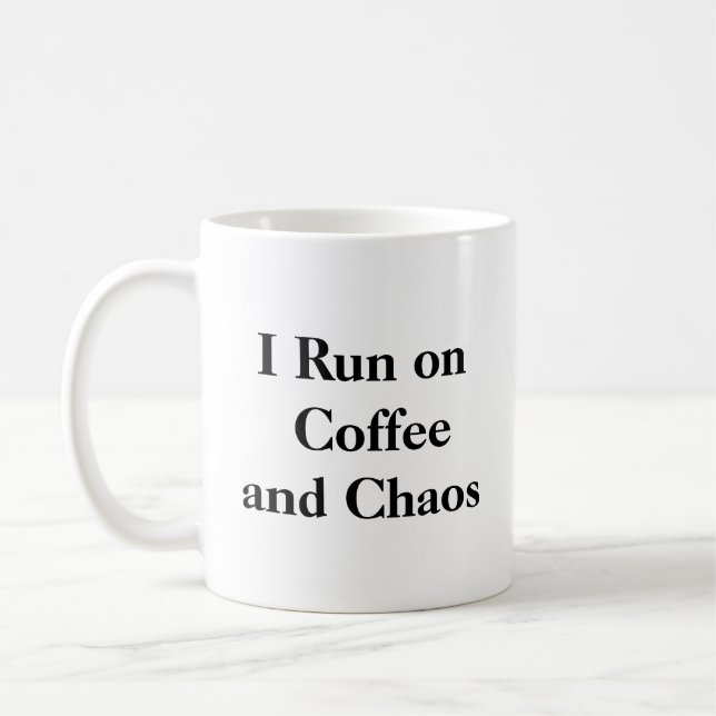 Mug Je cours sur du café et du chocolat (Gauche)