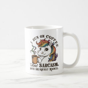 Mug Je cours sur le café et le sarcasme
