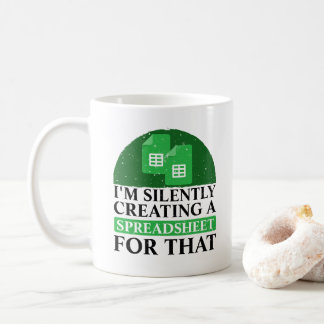 Mug Je crée silencieusement une feuille de calcul pour