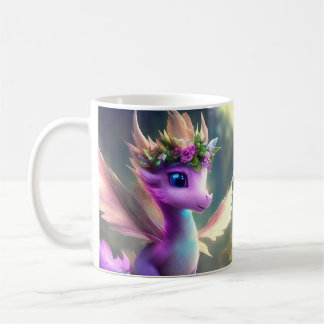 Mug Je crois dans le merveilleux (dragon de fées viole
