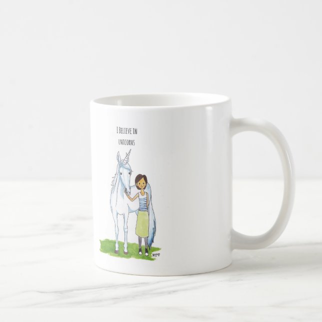 Mug je crois en licornes (Droite)