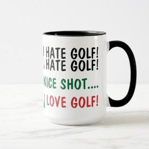 Mug Je Déteste Le Golf ! J'Aime Le Golf !