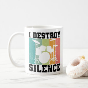 Mug Je détruit le silence déstabilisé tambour Vintage