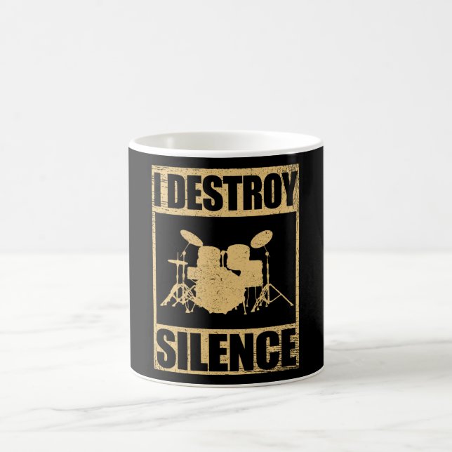Mug Je détruit le silence| Drummer Gift Drummer (Centre)