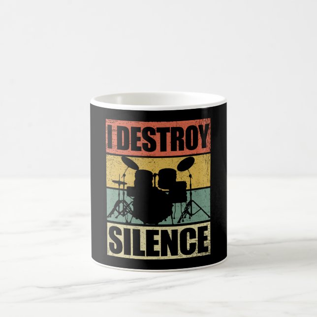 Mug Je détruit le silence| Drummer Gift Drummer (Centre)