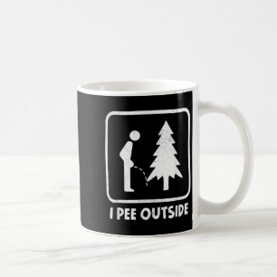 Mug Je fais pipi à l'extérieur Panneau d'humour garçon