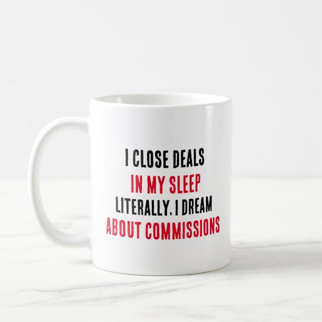 Mug Je ferme des affaires dans mon sommeil... littéral (Gauche)