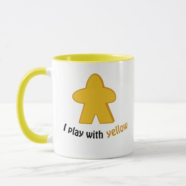 Mug Je joue avec des méprisés jaunes (Gauche)