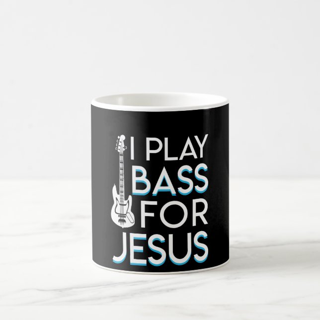 Mug Je joue la guitare basse chrétienne basse de Jésus (Centre)