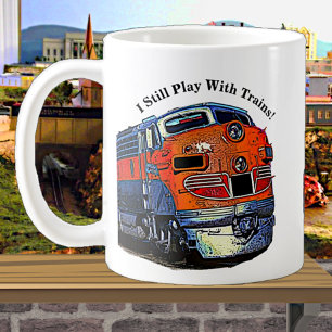 Mug Je Joue Toujours Avec Trains F7 Diesel Locomotive