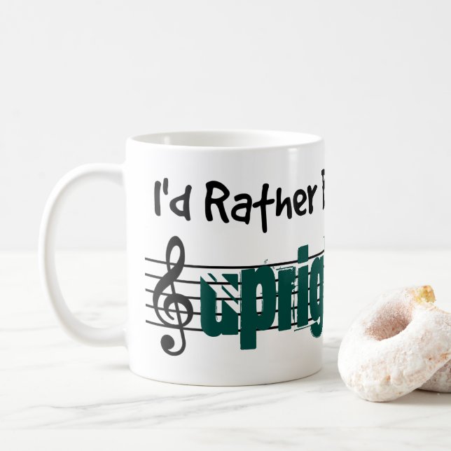 Mug Je jouerais plutôt ma basse droite (Avec donut)
