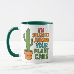 Mug Je juge silencieusement vos soins aux plantes amat