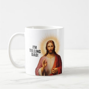 Mug Je le dis à Papa - Jésus drôle Mème