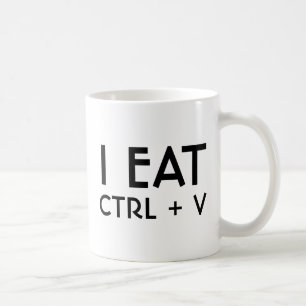 Mug Je mange le raccourci clavier Coller Pun