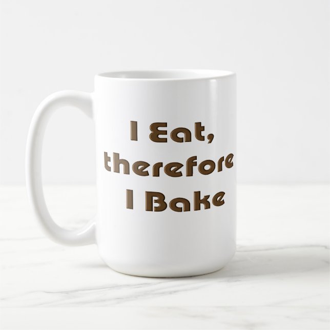 Mug Je mange, par conséquent je fais cuire au four (Gauche)